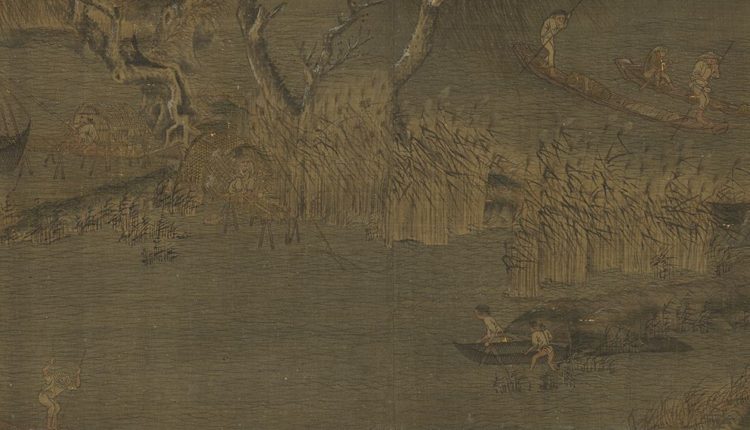 五代南唐趙幹江行初雪圖　卷