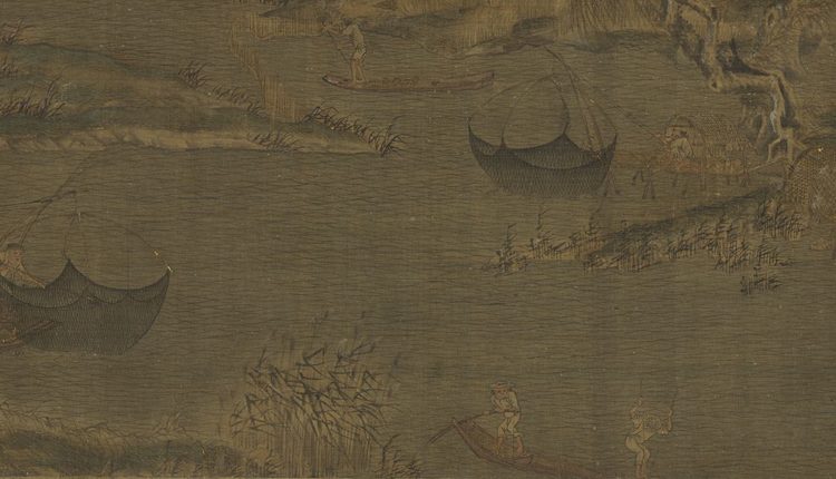 五代南唐趙幹江行初雪圖　卷