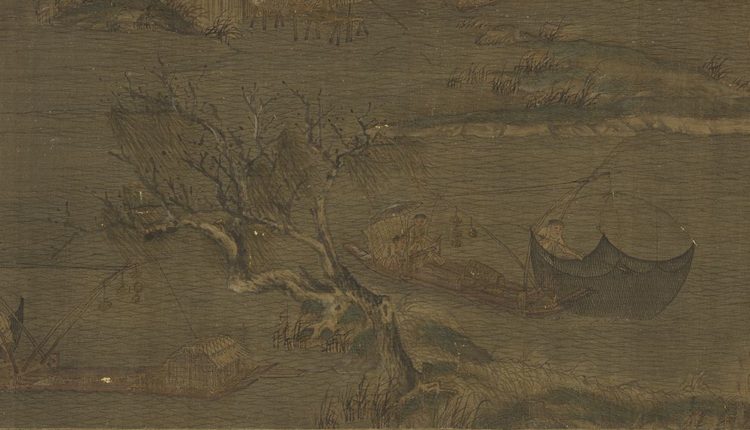 五代南唐趙幹江行初雪圖　卷