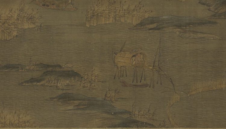 五代南唐趙幹江行初雪圖　卷